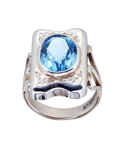 Silber Ring mit Blautopas