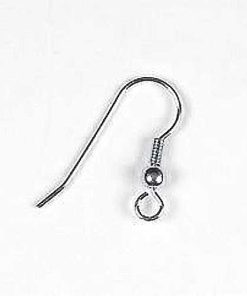 Ohrhaken 25×15 mm, versilbert, 10 Stk,