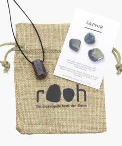 „Rooh“ Rohstein Anhänger Saphir purpur