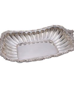 Silberschale mit Akanthus & Rocaillen Dekorrand