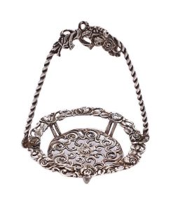 Teesieb Ständer aus Silber – Neorokoko