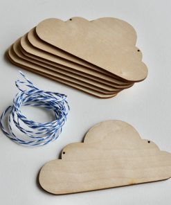 Wolken-Girlande 8tlg. zum selbst bemalen