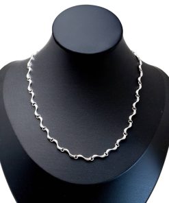 Zeitlose Gliederkette in 585 14kt Weißgold